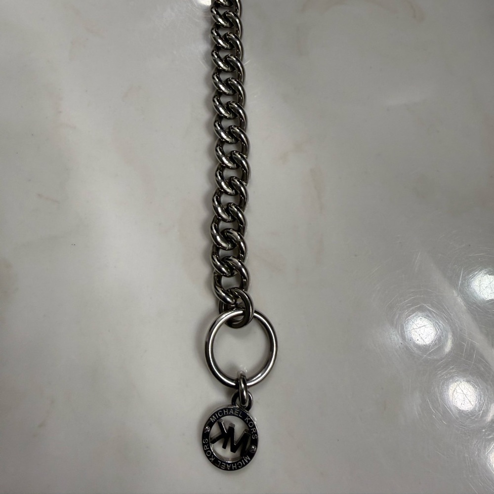 Michael Kors Silver Chain Link Toggle Bracelet - image 1
